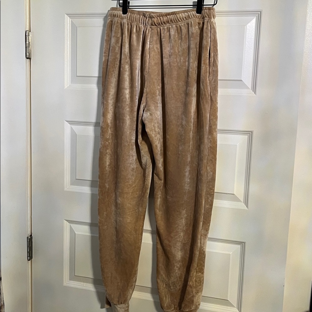 Phil Love Women's Velvet Joggers with Drawstring Elastic Waist - Picture 5 of 7
